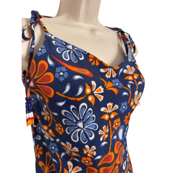 Sigrid Olsen Floral Size XS/S Two Pieces Skirt Tank Top Blue Orange NWT - Picture 13 of 13